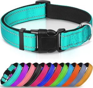 Reflective Dog Collar; Soft Neoprene Padded Breathable Nylon Pet Collar Adjustable for Medium Dogs (Color: PINK, size: X-Large (Pack of 1))